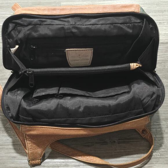 Anuschka Butterfly Bamboo Hand Painted Leather Purse Crossbody Shoulder Bag - Picture 6 of 12